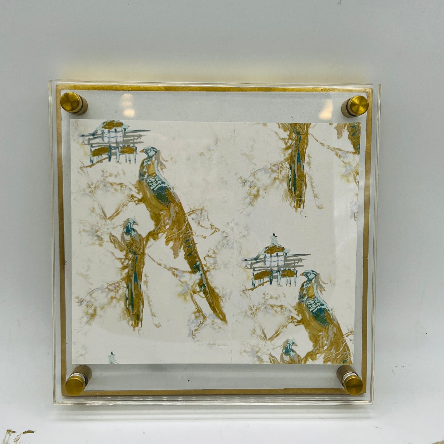 White Pheasant Lucite Panel