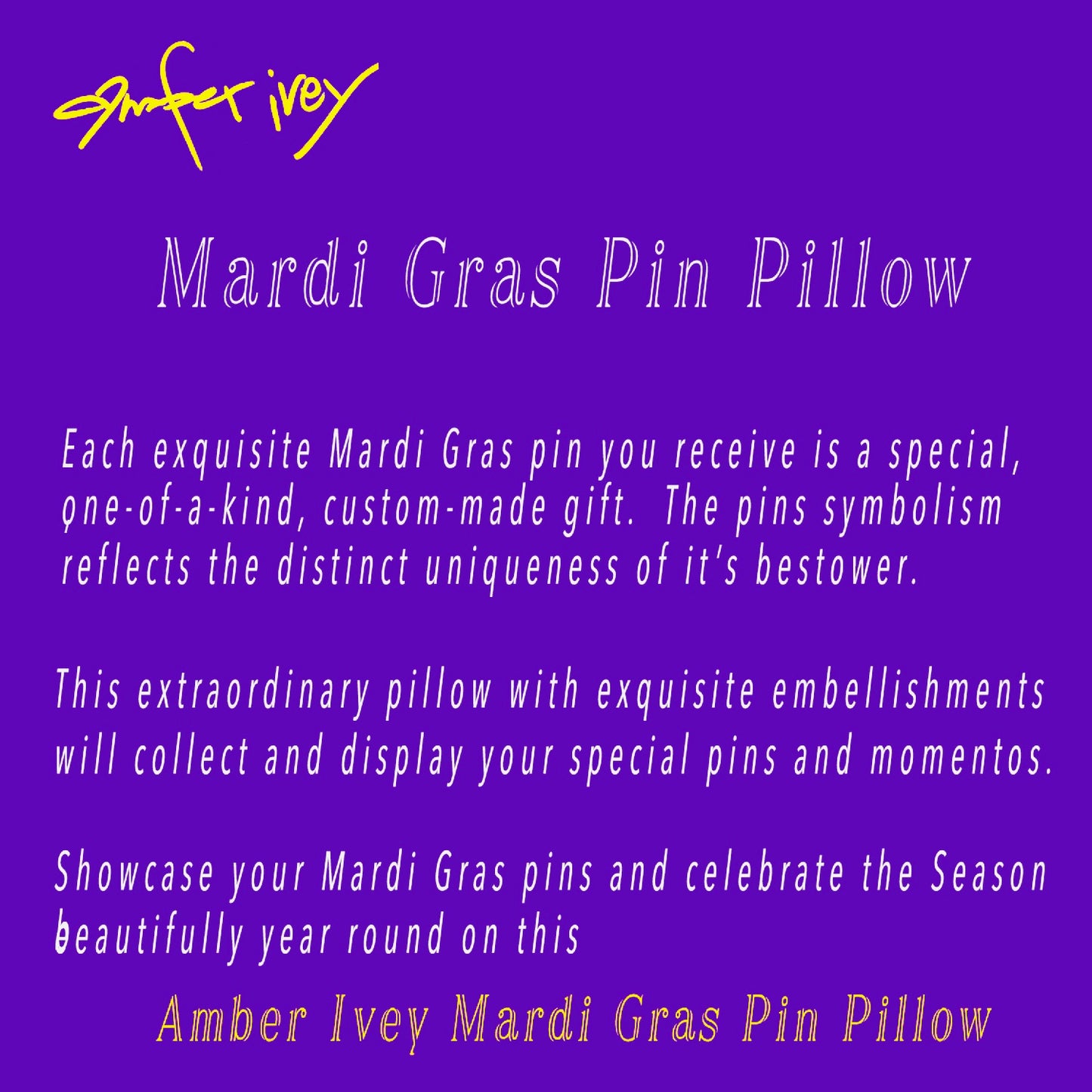 Mardi Gras Coronation Pillow