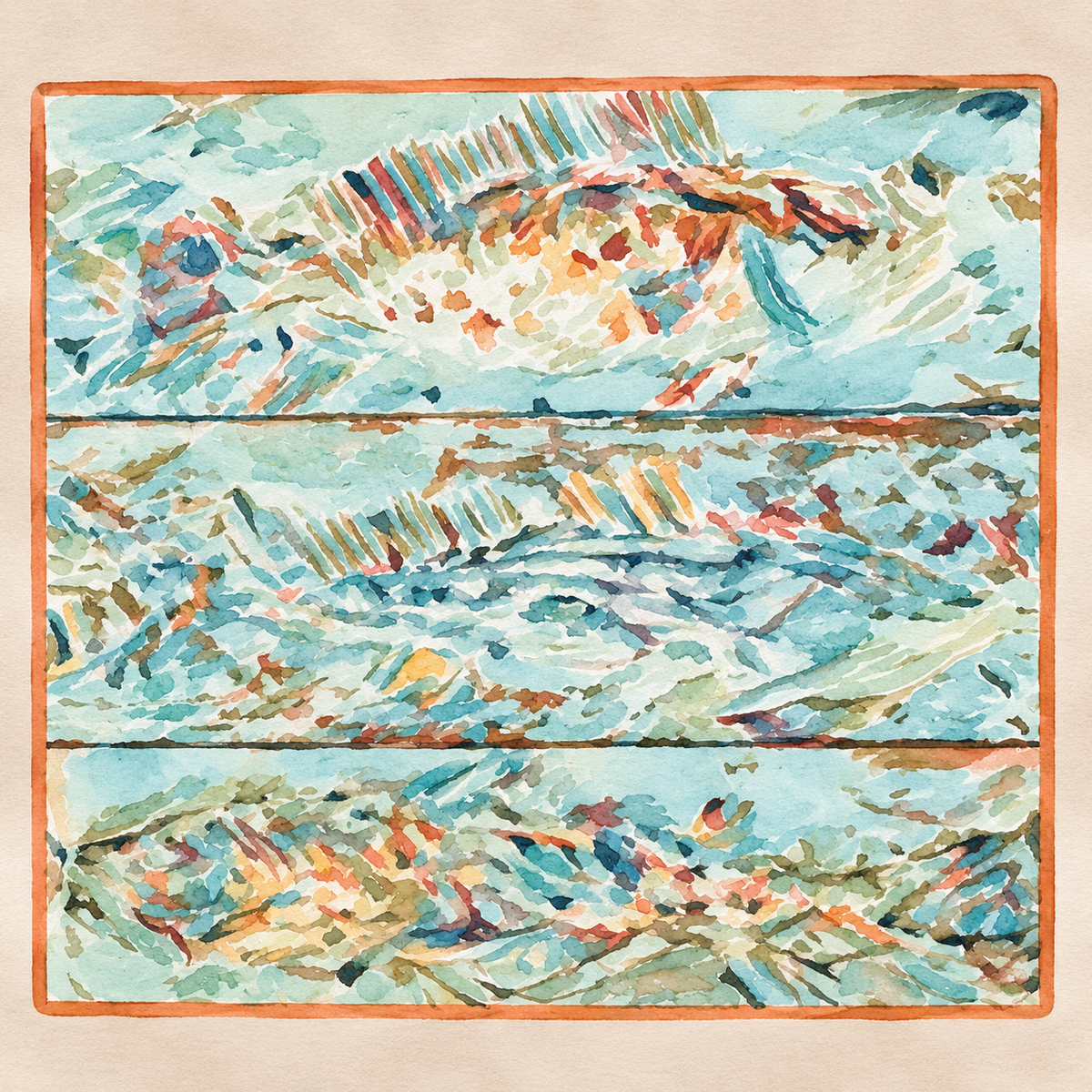Fish Triptych — Watercolor Printable