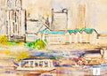 Amber Ivey watercolor cityscape printable