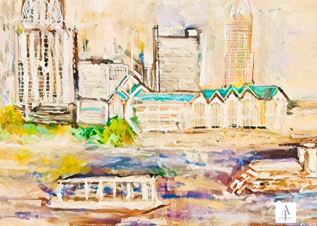 Amber Ivey watercolor cityscape printable