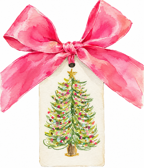 Christmas Gift Tag — Watercolor Printable