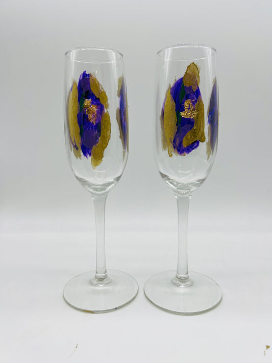 Mardi Gras Champagne Glass